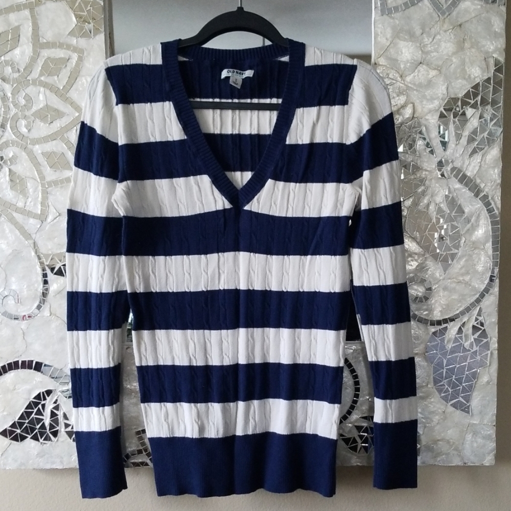 Old Navy navy STRIPED Sweater MED